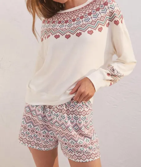 Z Supply - Get Away Fair Isle Long Sleeve Top