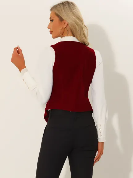 Allegra K- gilet en velours pour femmes Racerback Vest