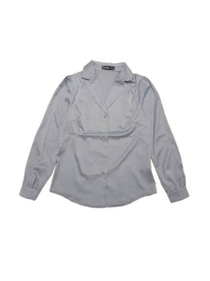 Allegra K- Elegant Long Sleeve Satin Shirt