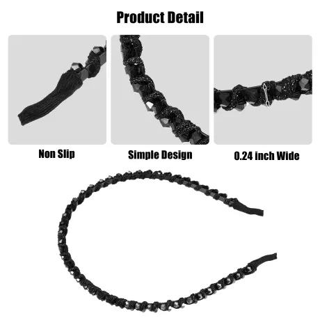 Unique Bargains- Rhinestone Hair Hoop Hairband Headband