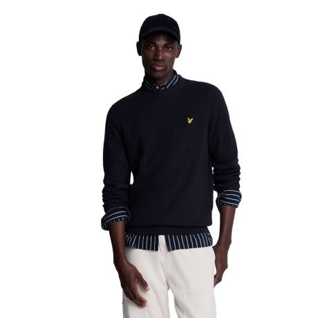 Lyle & Scott - Mens Grid Knitted Crew Neck Sweater