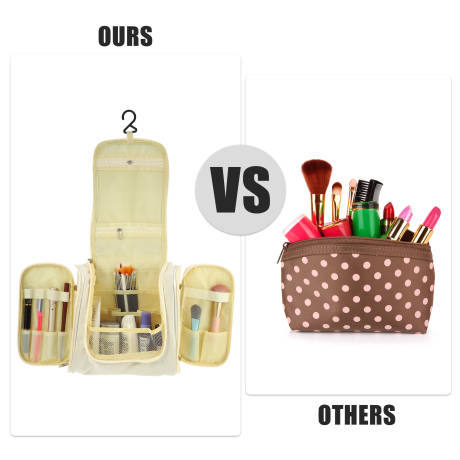 Unique Bargains- Travel Makeup Bag Toiletry Organizer Waterproof Oxford Cloth