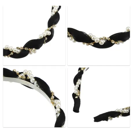 Unique Bargains - Rhinestone Faux Pearl Headband