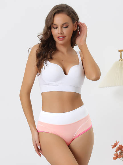 Allegra K- High Waist Tummy Control Cotton Panties