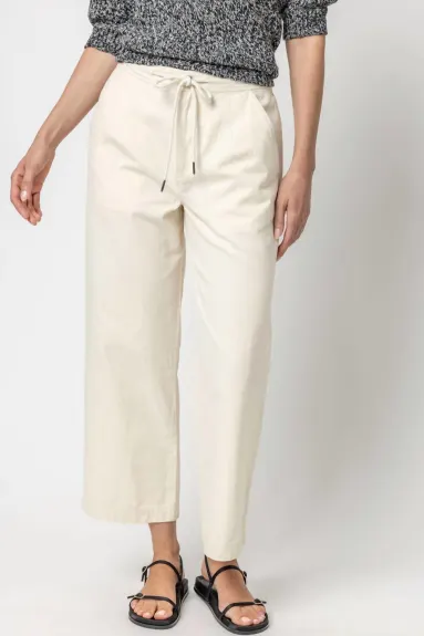 Lilla P Pantalon à cordon en toile pour femmes