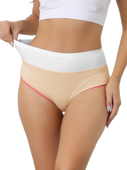 Allegra K- High Waist Tummy Control Cotton Panties