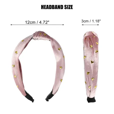 Unique Bargains - Heart Print Knotted Headband