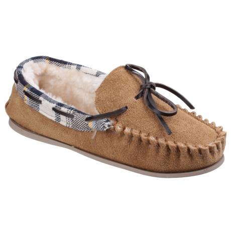 Cotswold - Womens/Ladies Kilkenny Classic Fur Lined Moccasin Slippers