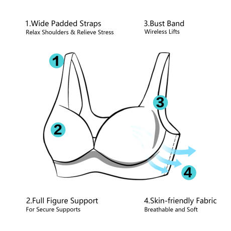 Allegra K- 2 Pieces Push-Up Underwire Bra Set