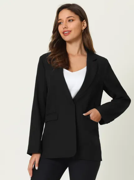 Hobemty- Office Long Sleeve Blazer Jacket