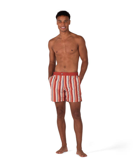 Coast Clothing Co. - Short de bain à rayures Tabasco