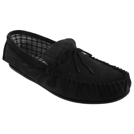 Mokkers - Mens Bruce Real Suede Moccasin Slippers