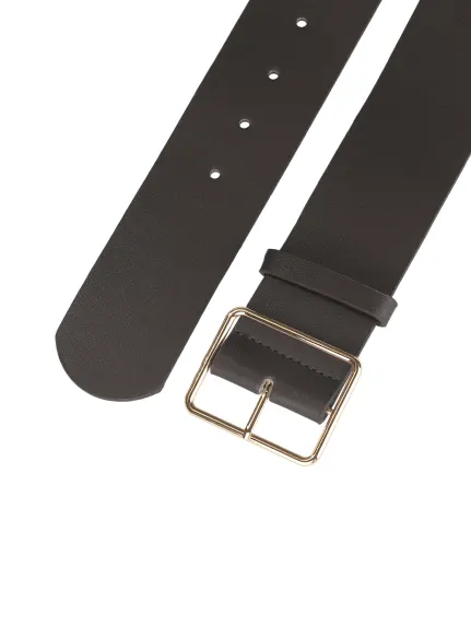 Allegra K- PU Leather Metal Pin Buckle Wide Belt