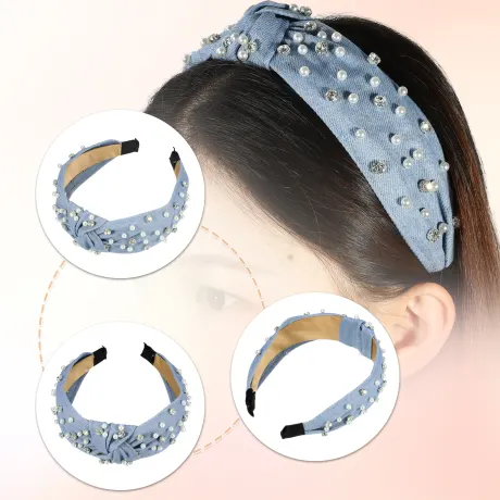 Unique Bargains- strass cristal noué Headband