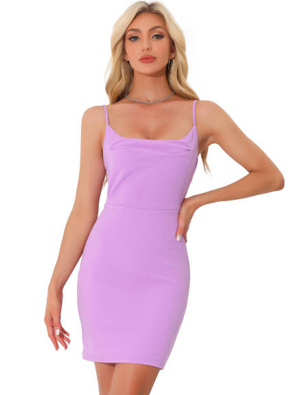 Allegra K - Sleeveless Mini Bodycon Dress