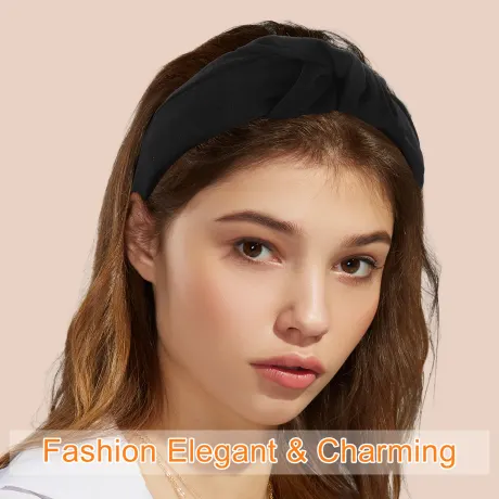 Unique Bargains- Solid Colors Top Knot Headbands