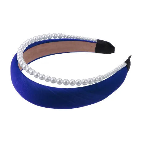 Unique Bargains - Double Layer Faux Pearl Sponge Headband