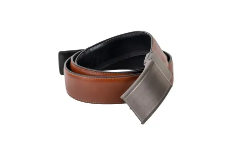 CHAMPS Leather One Size Reversible and Adjustable Belt, BlackBrown