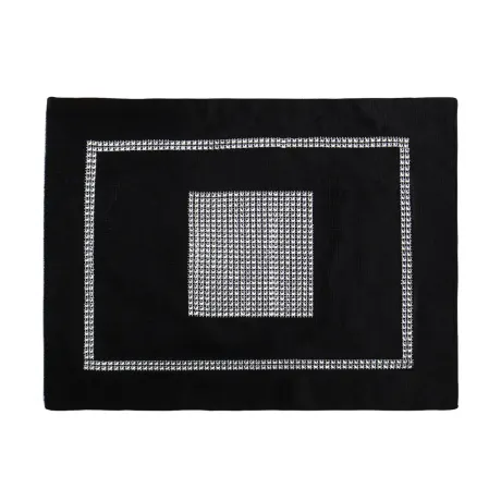 PiccoCasa- Table Mat with Sparkle Luxury Diamante 12x16 Inches