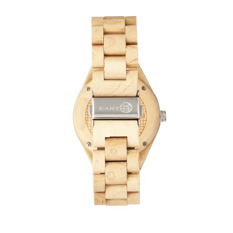 Earth Wood - Sapwood Bracelet Watch w/Date - Red