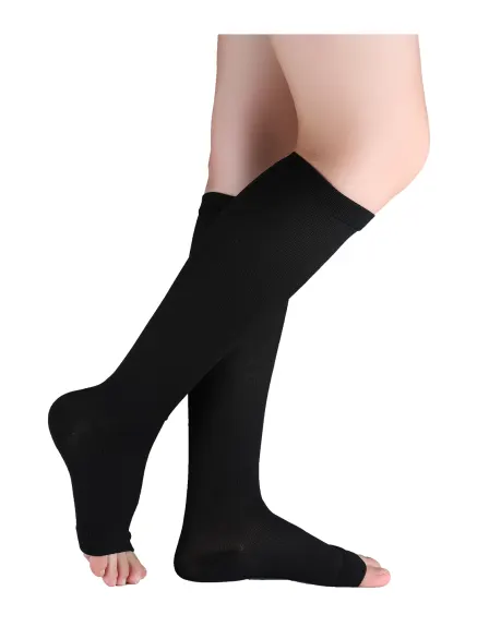 Allegra K- Unisex Breathable Toeless Compression Knee High Socks