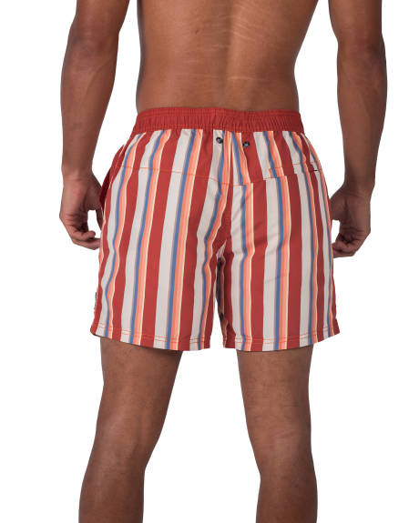 Coast Clothing Co. - Short de bain à rayures Tabasco