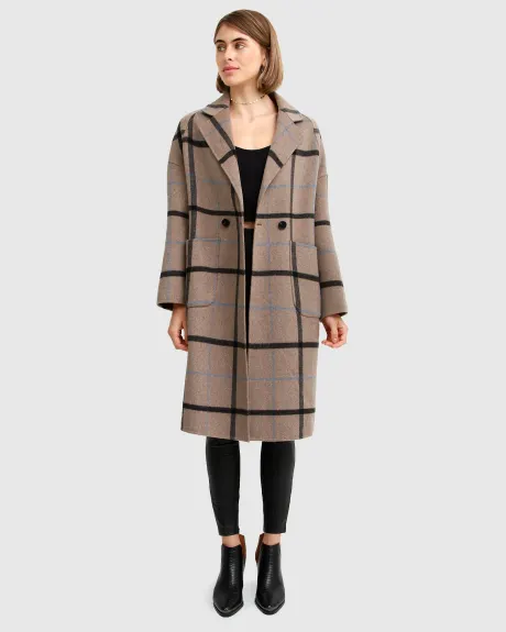 Belle & Bloom Publisher Double Breasted Wool Blend Coat