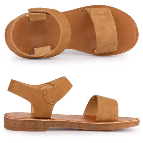 Allegra K - Dual Straps Fisherman  Flat Sandals