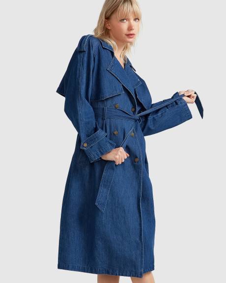 Belle & Bloom Wild Skies Denim Trench