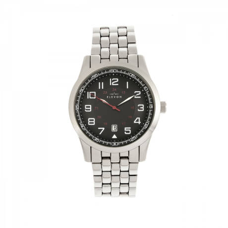 Elevon - Montre-bracelet Garrison avec date - Argent/Noir