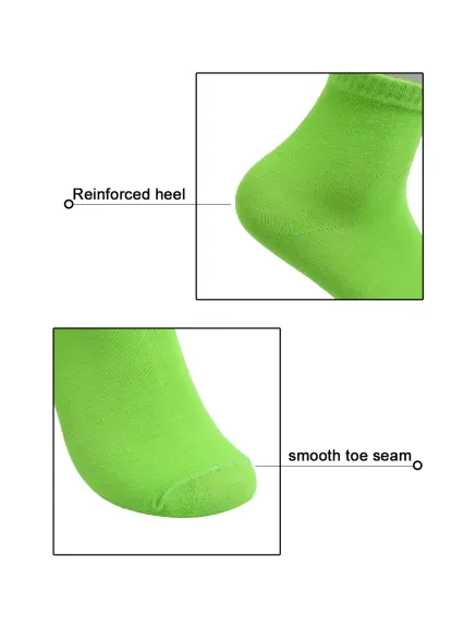 Allegra K- 5 paires de chaussettes hautes basses pour femmes