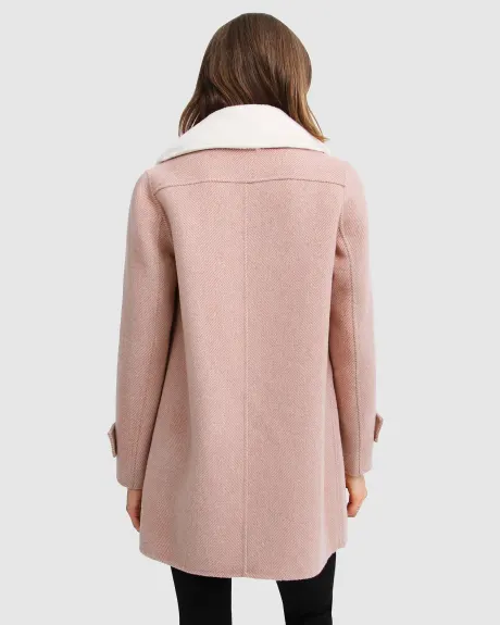 Belle & Bloom Liberty Sherpa Collar Wool Blend Coat