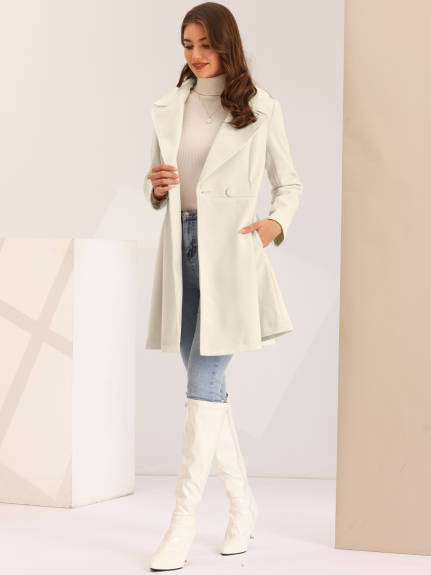 Allegra K - Shawl Lapel Fashion Belted Long Coats