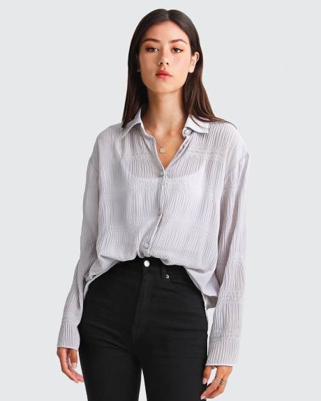 Belle & Bloom Yoko Shirred Chiffon Blouse