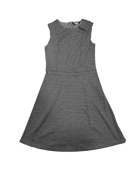 Allegra K- Sleeveless Plaid Houndstooth Flare Dress