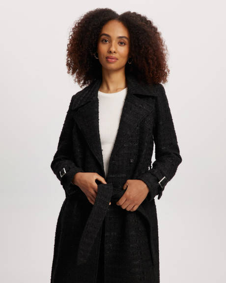 Noize - Francie-S Long Vegan Wool Trench Coat