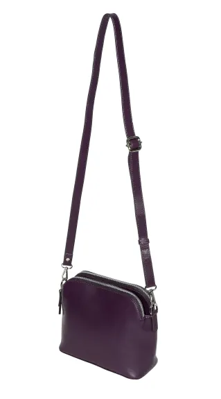 Club Rochelier Leather Double Zipper Crossbody