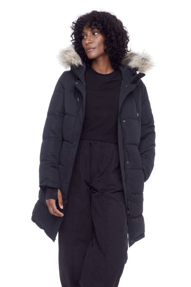 Alpine North - AULAVIK | Parka Mi-Long à Capuche et Duvet Vegan Recyclé pour Femme