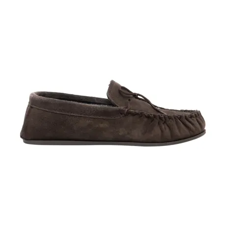 Mokkers - Mens Bruce Real Suede Moccasin Slippers