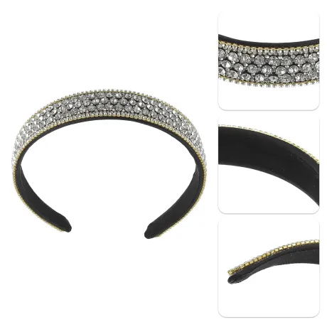 Unique Bargains - Rhinestone Wide Headband