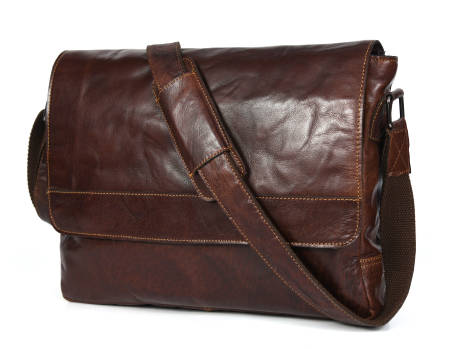 Aaron Leather Goods-Polaris Leather Messenger Bag