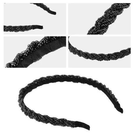 Unique Bargains - Crisscross Beaded Headband