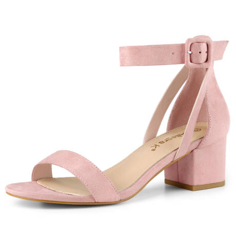 Allegra K- Ankle Strap Block Low Heel Sandal