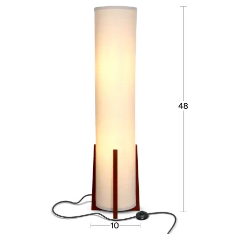 Parker Led Column Floor Lamp With Decorative Tower Shade