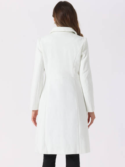 Allegra K - A-Line Mid-Length Winter Coat