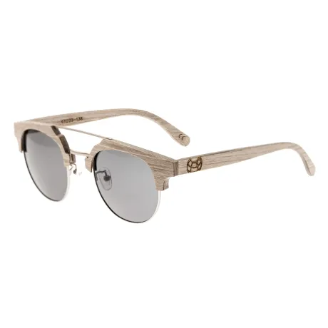 Earth Wood - Kai Polarized Sunglasses - Brown Stripe/Gold