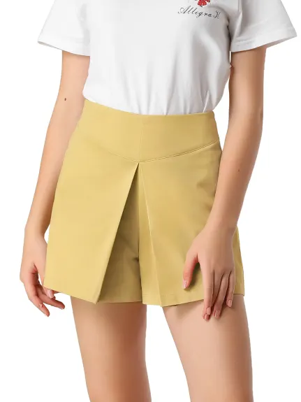 Allegra K - A-Line High Waist Summer Casual Solid Shorts