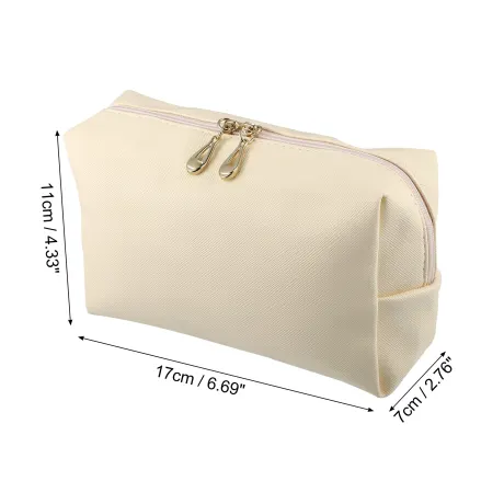 Unique Bargains- Makeup Bag Cosmetic Travel Waterproof PU Leather Case