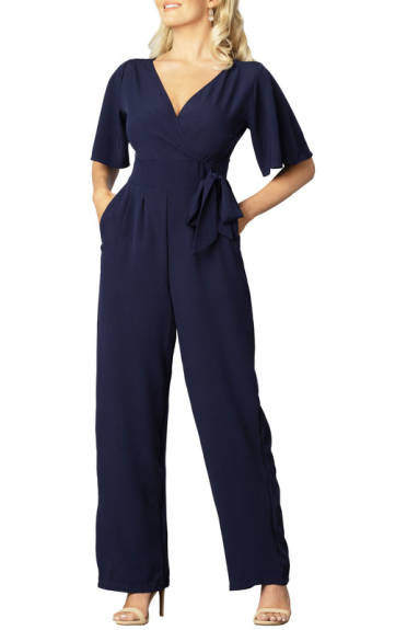 Kiyonna Charisma Crepe Wide-Leg Jumpsuit