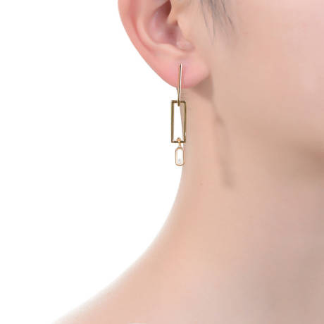 Rachel Glauber 14K Gold Plated with Colored Cubic Zirconia Drop Earrings